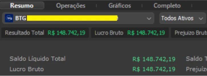 Resultado de aluno: R$ 148.742,19